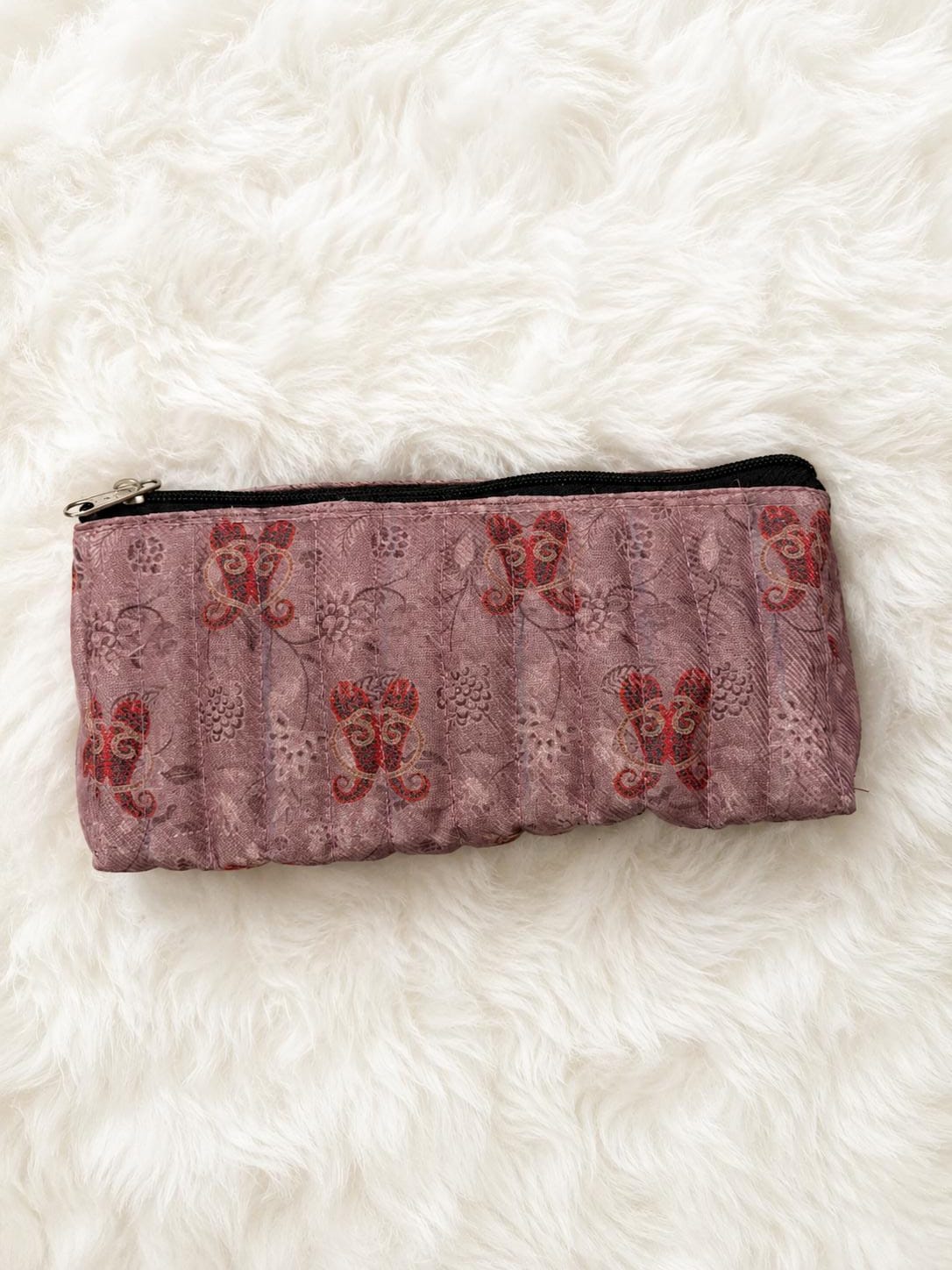 Blush Bloom Quilted Cotton Pouch