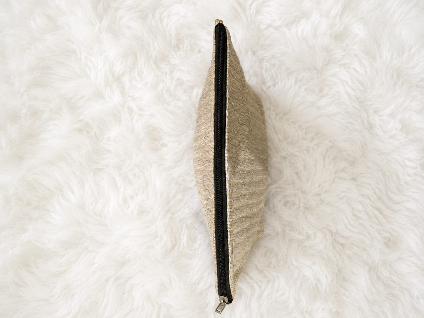 Ivory Gold Brocade Pouch