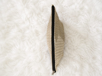 Ivory Gold Brocade Pouch
