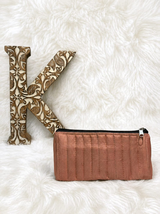 Blush Pink Quilted Utility Pouch