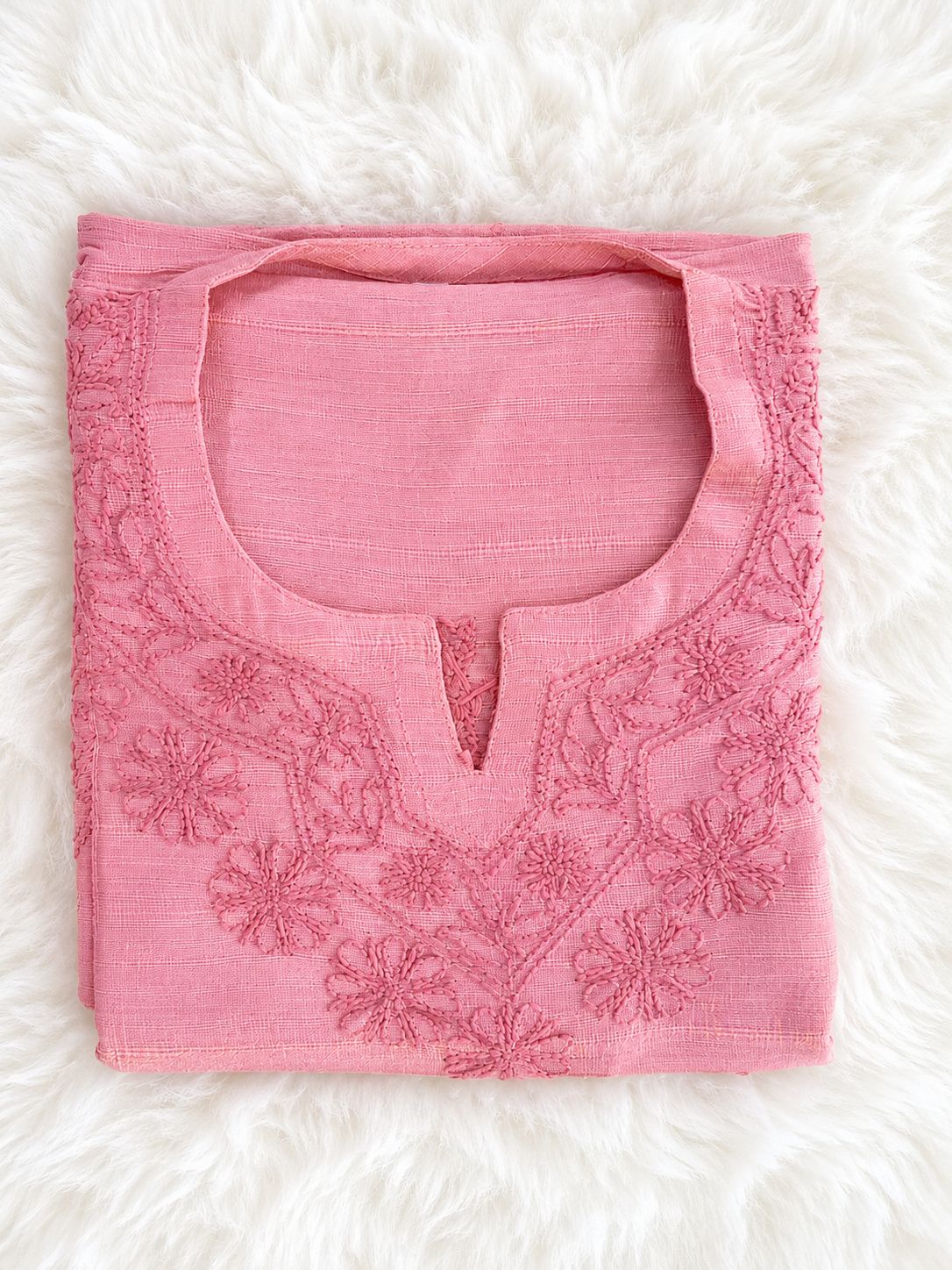 Pink Silk Kurti