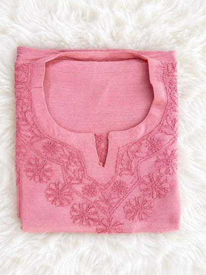 Pink Silk Kurti