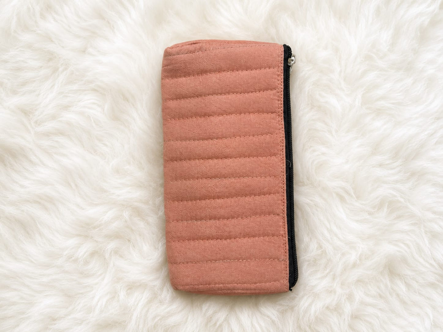 Blush Pink Quilted Utility Pouch