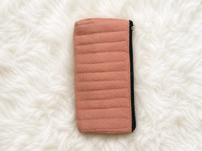 Blush Pink Quilted Utility Pouch