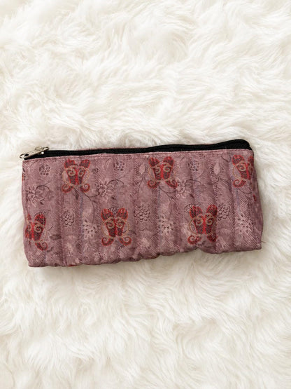 Blush Bloom Quilted Cotton Pouch