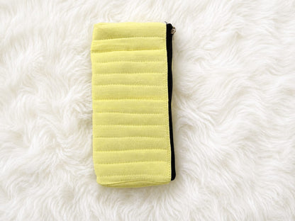 Sunshine Yellow Quilted Cotton Utility Pouch